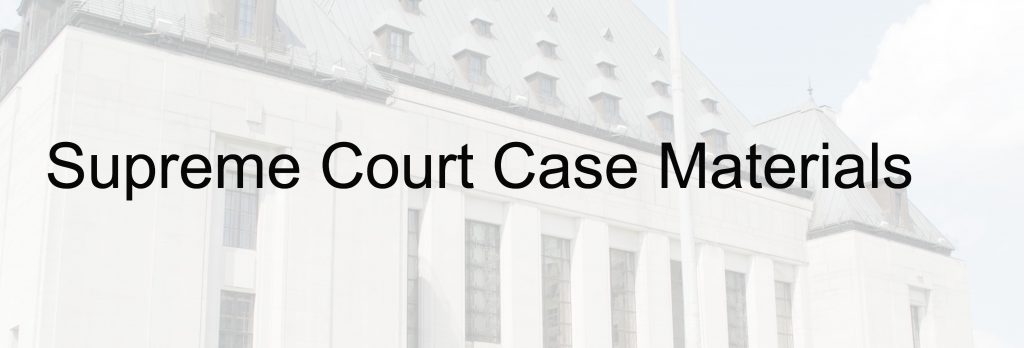 Supreme Court Case Materials